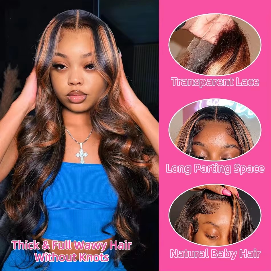 Eyelash Extension Natural Look - Peruki typu Lace Front 13x4 z